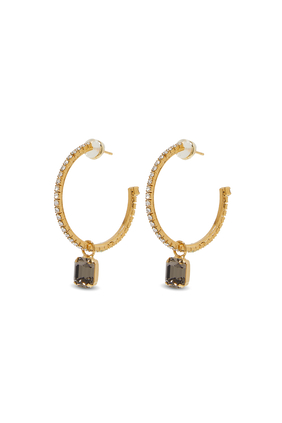 Lydia Loop Earrings, 18K Gold